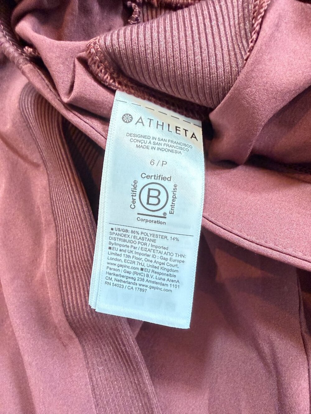 NEW Athleta Brooklyn Burgundy Athletic Slit Ankle Pant - Picture 8 of 8
